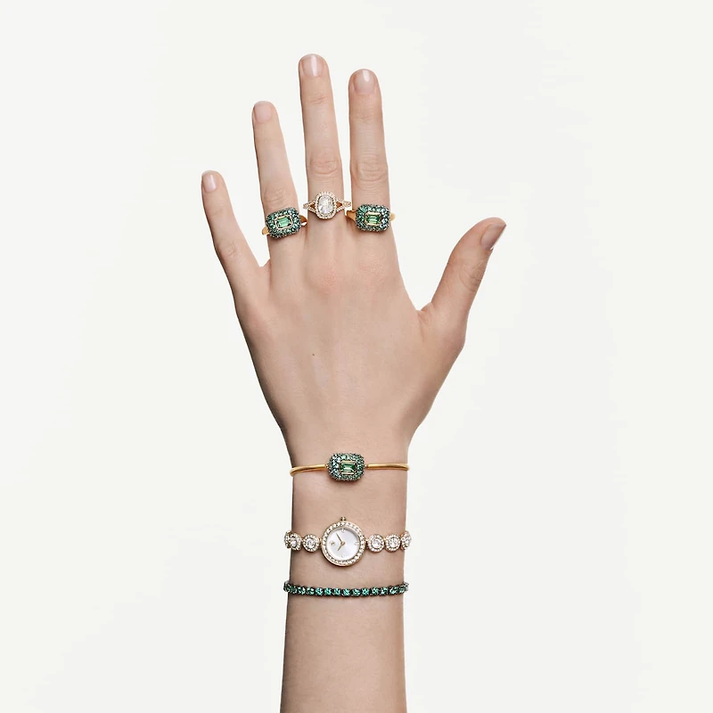Una Angelic watch, Crystal bracelet, Gold tone, Gold-tone finish
