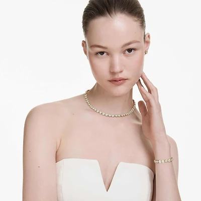 Una Angelic set, Set (3), Round cut, White, 18K gold finish