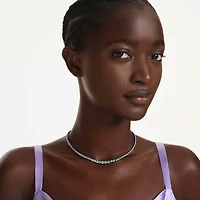 Matrix necklace, Gradient of round cuts, Multicoloured