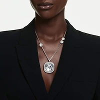 Una Angelic pendant and brooch, Cushion cut, White, Mixed plating