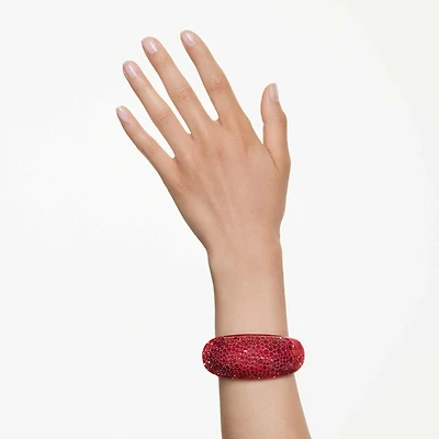 Idyllia cuff, Red, Gold-tone plated