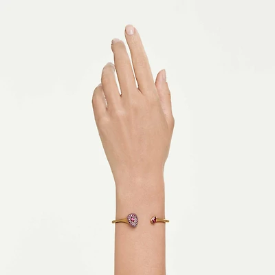 Sublima bangle, Pear cut, Red, 18K gold finish