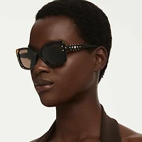 Sunglasses, Pillow shape, SK6058U, Brown by SWAROVSKI