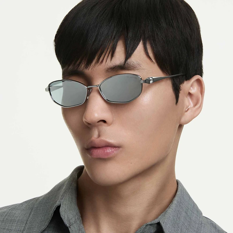 Sunglasses, Pillow shape, SK7042, Silver Tone by SWAROVSKI