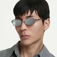 Sunglasses, Pillow shape, SK7042, Silver Tone by SWAROVSKI