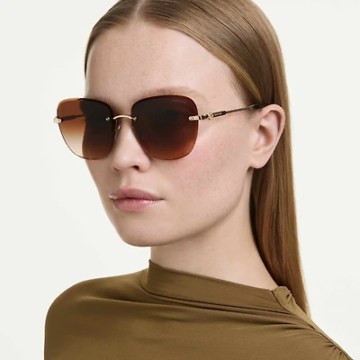 Sunglasses, Square shape, SK7043, Brown