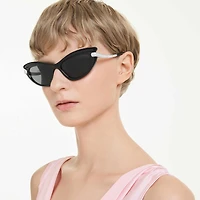 Sunglasses, Cat-Eye shape, SK6038, Black by SWAROVSKI