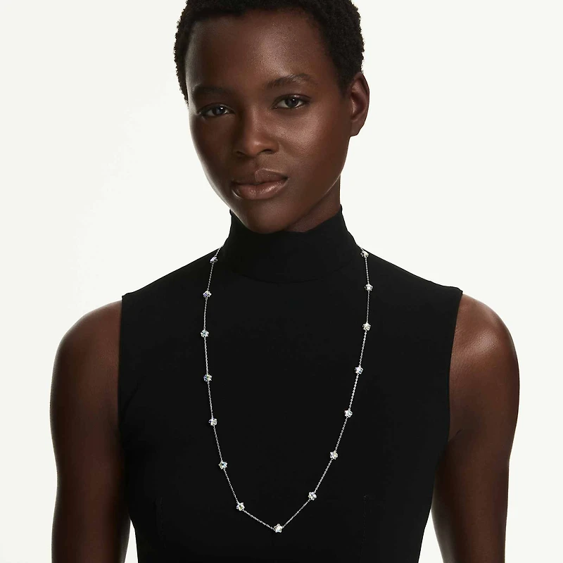Chroma strandage, Star, White, Rhodium plated