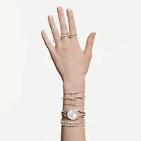 Hyperbola bangle watch, Swiss Made, Metal bracelet, gold tone