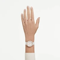 Matrix tennis chrono watch, Swiss Made, Leather strap, Rose gold tone, Rose gold-tone finish