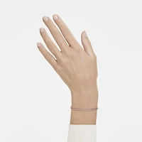 Matrix bracelet, Round cut, White, 18K rose gold finish