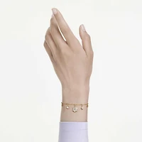 Magic bracelet, Mixed cuts, Snowflake, White, 18K gold finish