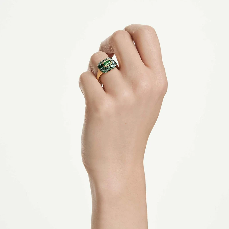 Sublima cocktail ring, Octagon cut, Green, 18K gold finish