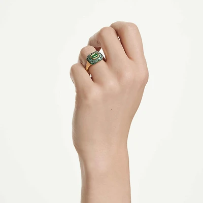 Sublima cocktail ring, Octagon cut, Green, 18K gold finish