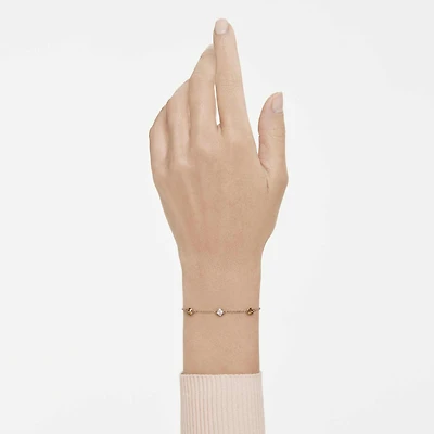 Imber bracelet, Round cut, Multicoloured, 18K rose gold finish