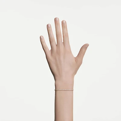 Eternity Tennis bracelet, Lab-grown diamonds 1.5 ct tw, Round shape, White, 14K yellow gold