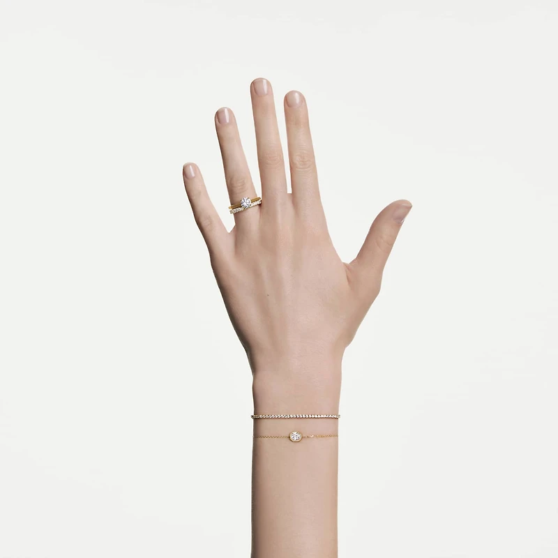 Eternity Tennis bracelet, Lab-grown diamonds 1.5 ct tw, Round shape, White, 14K yellow gold