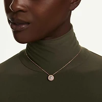 Sublima pendant, Round cut, White, 18K rose gold finish