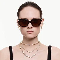 Mesmera choker, Mixed cuts, White, 18K gold finish