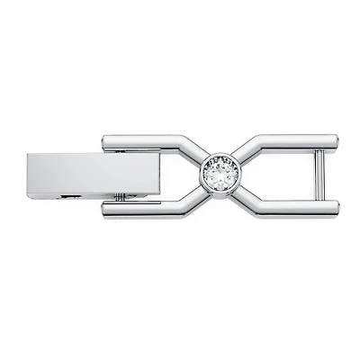 Imber Emily Tennis extender, Round cut, Rhodium plated