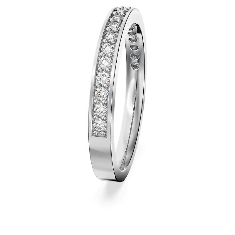 Matrix ring, White, Rhodium plated by SWAROVSKI