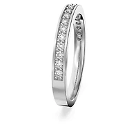 Matrix ring, White, Rhodium plated by SWAROVSKI