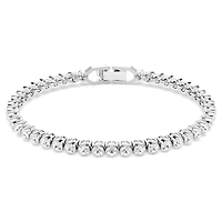 Imber Emily Tennis bracelet, Round cut, White, Rhodium plated by SWAROVSKI