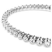 Imber Emily Tennis bracelet, Round cut, White, Rhodium plated by SWAROVSKI
