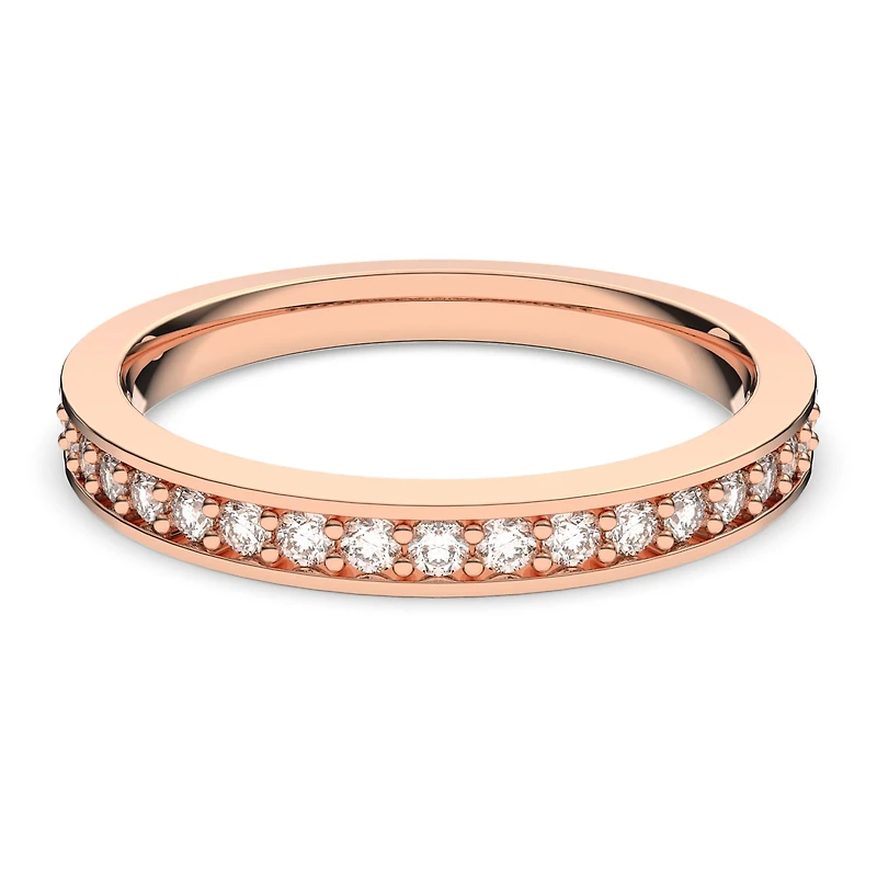 Matrix ring, White, Rose gold-tone plated by SWAROVSKI