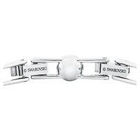 Una Angelic bracelet, Round cut, Small, White, Rhodium plated by SWAROVSKI