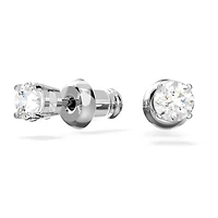 Attract set, Round cut, White, Rhodium plated by SWAROVSKI