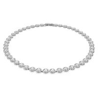 Una Angelic necklace, Round cut, Medium, White, Rhodium plated by SWAROVSKI