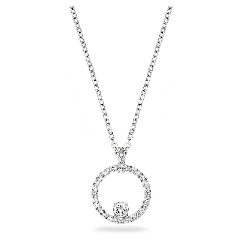 Creativity pendant, White, Rhodium plated by SWAROVSKI