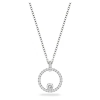 Creativity pendant, White, Rhodium plated by SWAROVSKI