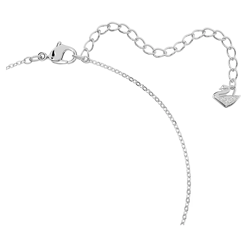 Creativity pendant, White, Rhodium plated by SWAROVSKI