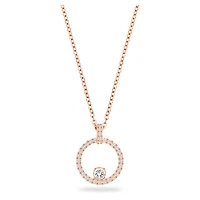 Creativity pendant, White, Rose gold-tone plated by SWAROVSKI