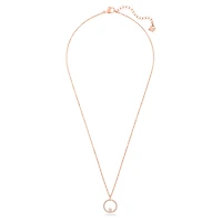 Creativity pendant, White, Rose gold-tone plated by SWAROVSKI