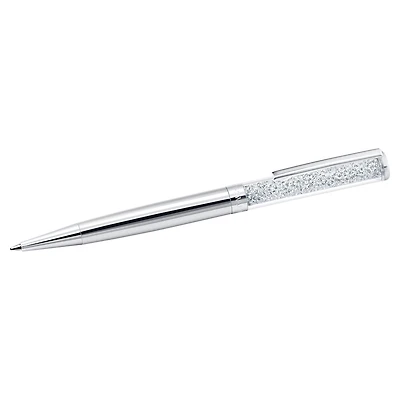 Crystalline ballpoint pen, Silver Tone, Chrome plated