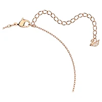 Una necklace, Round cut, White, Rose gold-tone plated by SWAROVSKI