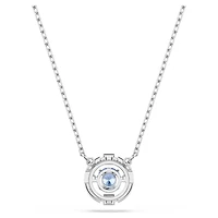 Una necklace, Round cut, Blue, Rhodium plated by SWAROVSKI