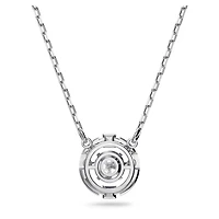 Una necklace, Round cut, White, Rhodium plated by SWAROVSKI