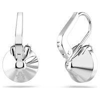 Bella V drop earrings, Round cut, White, Rhodium plated by SWAROVSKI