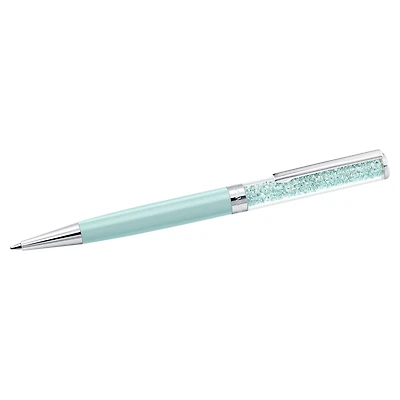 Crystalline ballpoint pen, Green, Green lacquered, chrome plated