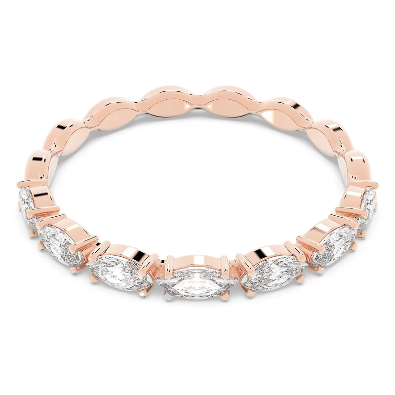 Matrix Vittore ring, Marquise cut, White, Rose gold-tone plated by SWAROVSKI