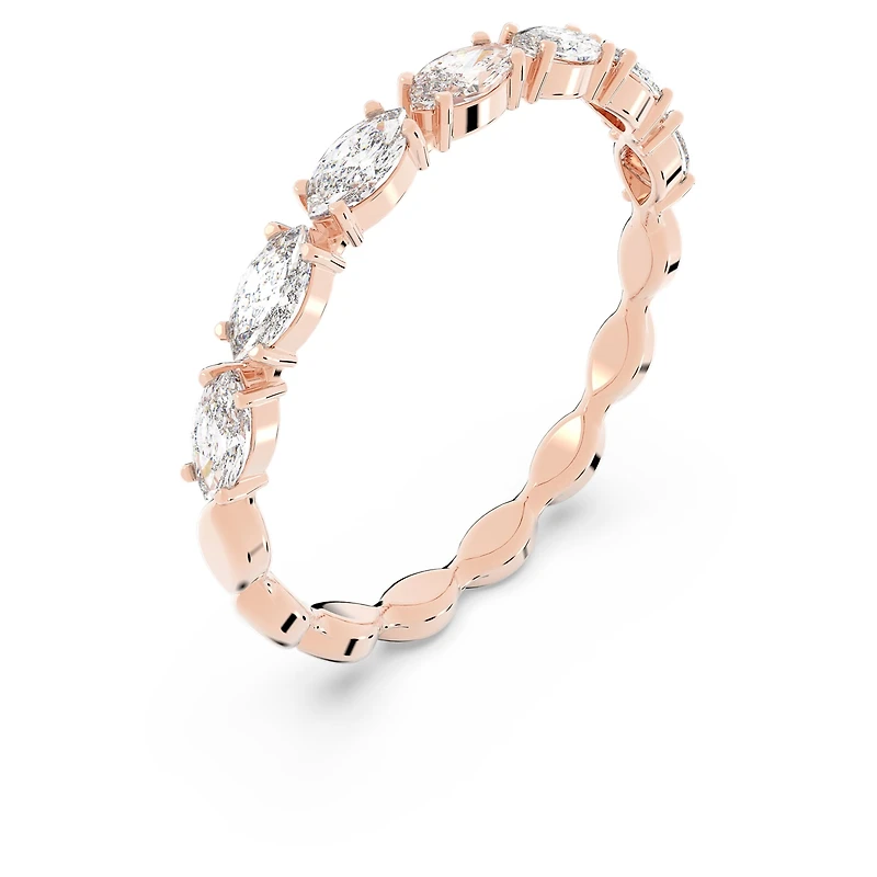 Matrix Vittore ring, Marquise cut, White, 18K rose gold finish