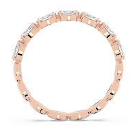 Matrix Vittore ring, Marquise cut, White, Rose gold-tone plated by SWAROVSKI