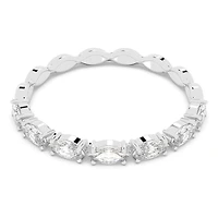 Matrix Vittore ring, Marquise cut, White, Rhodium plated by SWAROVSKI