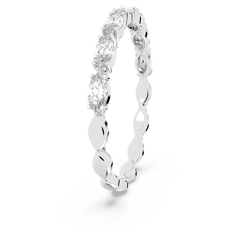 Matrix Vittore ring, Marquise cut, White, Rhodium plated by SWAROVSKI