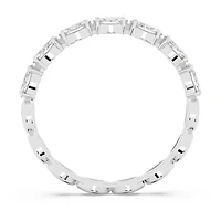 Matrix Vittore ring, Marquise cut, White, Rhodium plated by SWAROVSKI