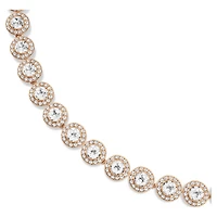 Una Angelic necklace, Round cut, Medium, White, 18K rose gold finish